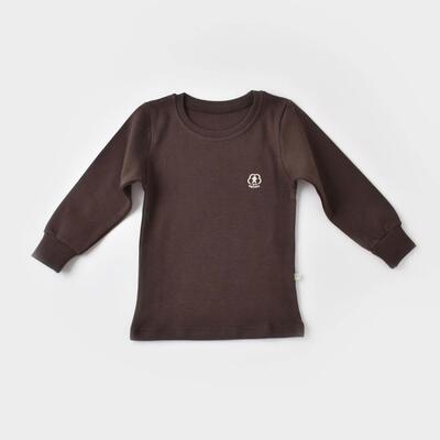 Bibaby Organik Sweatshirt Little Basic Kahverengi