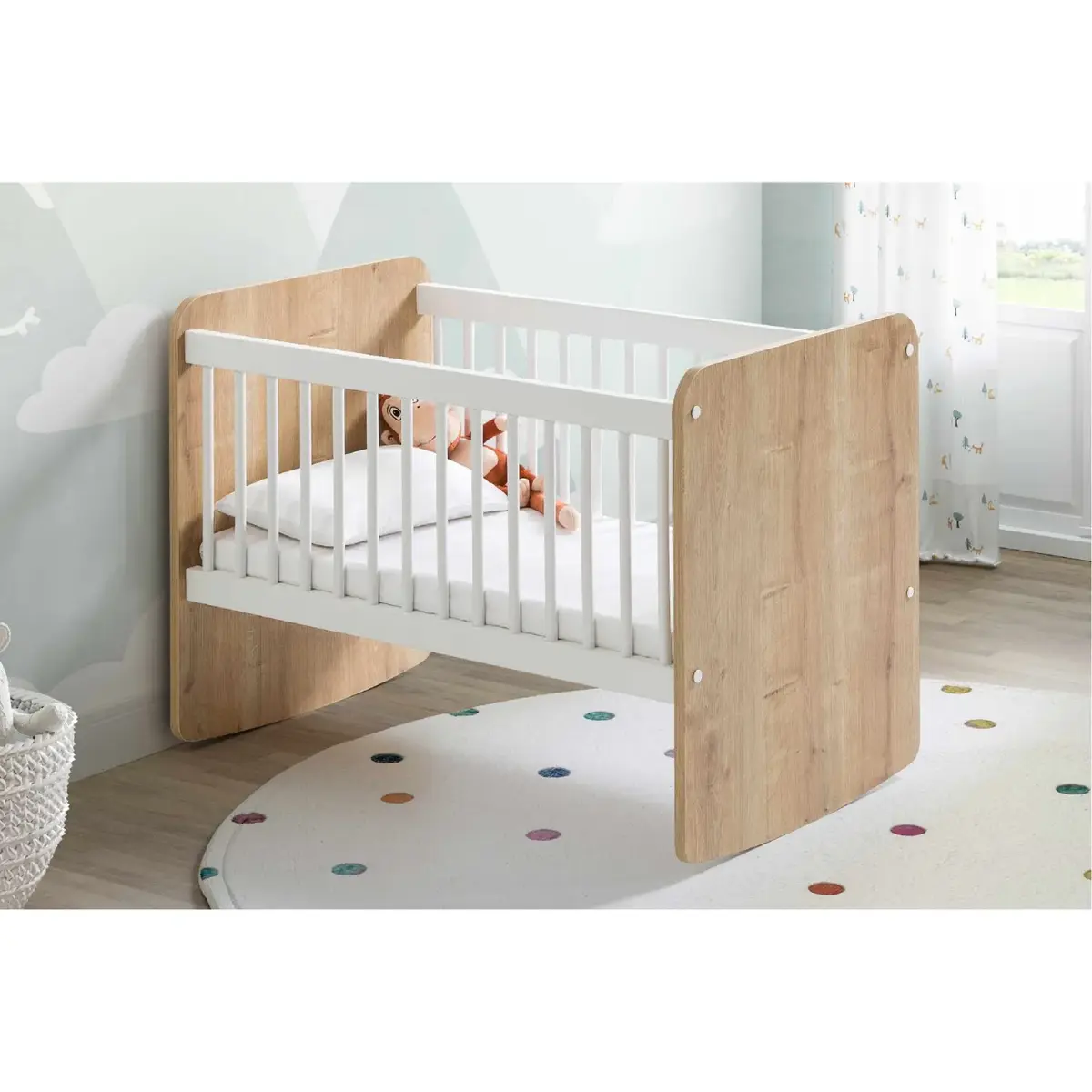Pratik Sallanır Mini Beşik 50X90 cm Ahşap