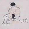 Mini Damla Battaniye Triko Love Nakışlı Gri