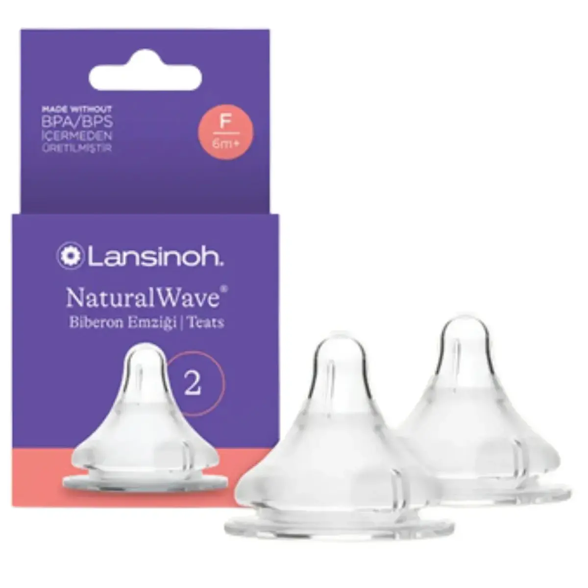 Lansinoh Natural Wave Silikon Biberon Emziği 2li Hızlı Akış