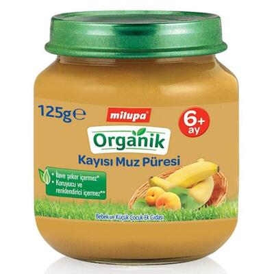 Milupa Organik Kayısı Muz Kavanoz Maması 125 gr