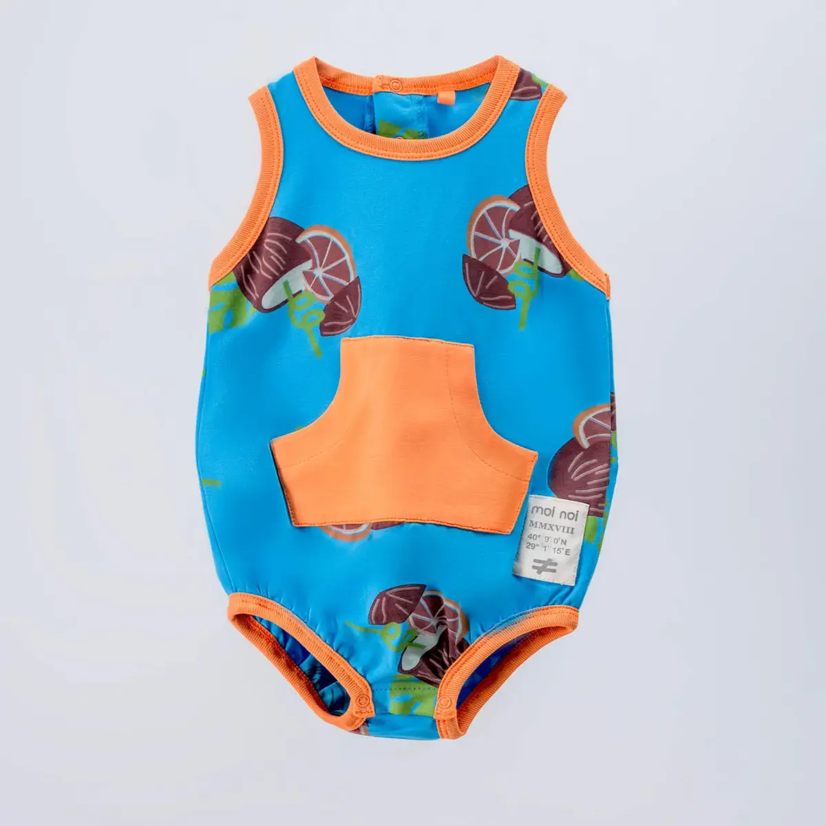 Moi Noi Body Kanguru Cepli Mavi Moi Noi Body Kanguru Cepli Mavi