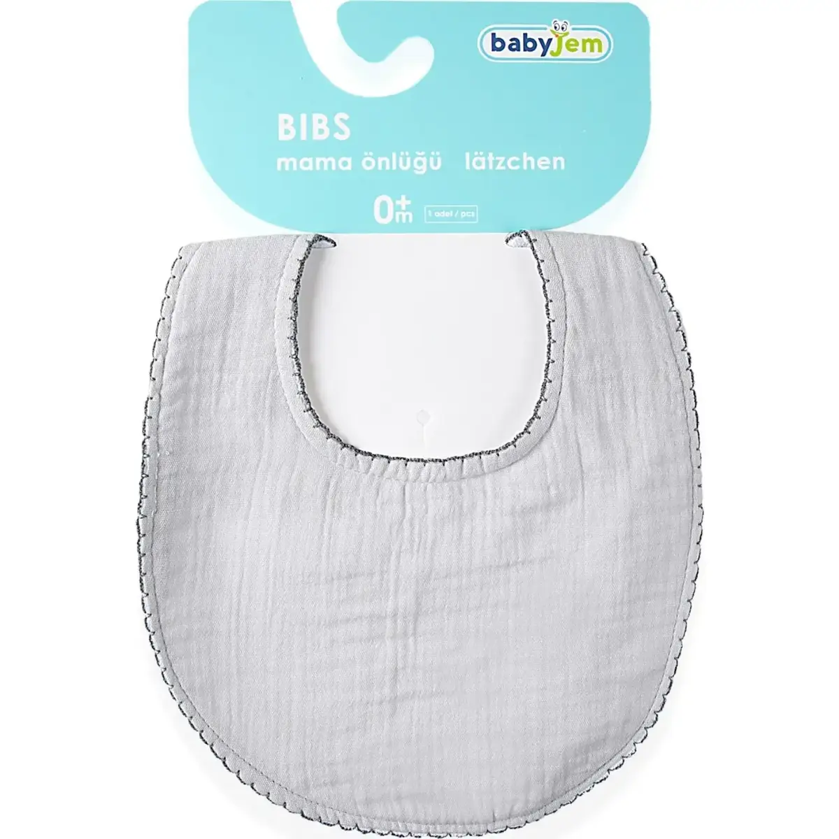 Babyjem Bürümcük Müslin Önlük Gri