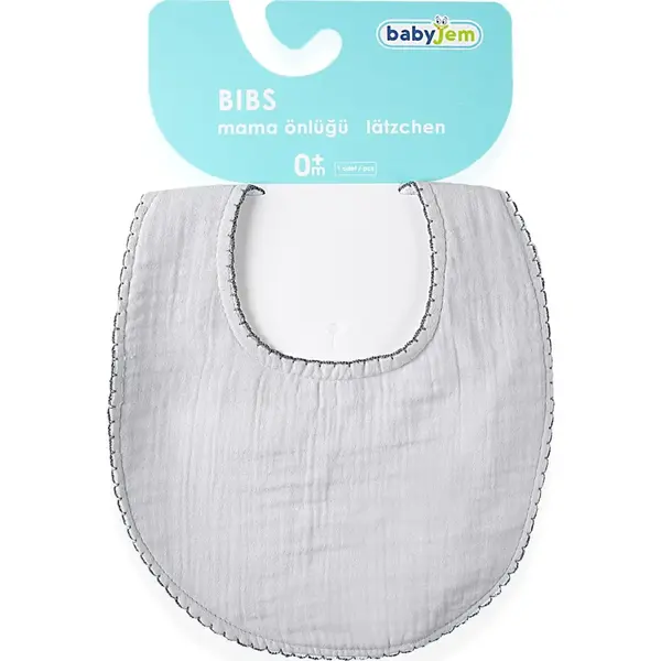 Babyjem Bürümcük Müslin Önlük Gri