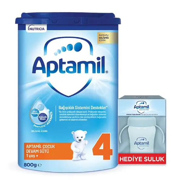 Aptamil 4 Devam Sütü 800 gr + Akıtmaz Kulplu Bardak Hediyeli