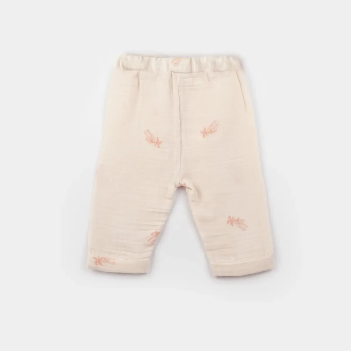 Bibaby Organik Pantolon Patiksiz Hello Safari Ekru - Kiremit