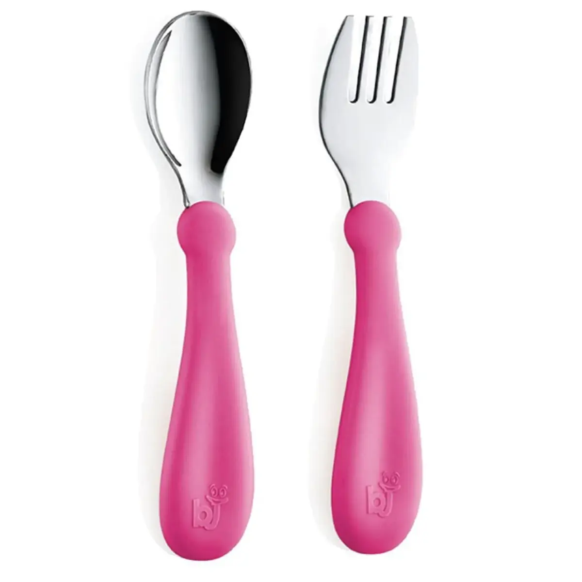 Babyjem Paslanmaz Çelik Çatal Kaşık Seti Pembe Babyjem Paslanmaz Çelik Çatal Kaşık Seti Pembe