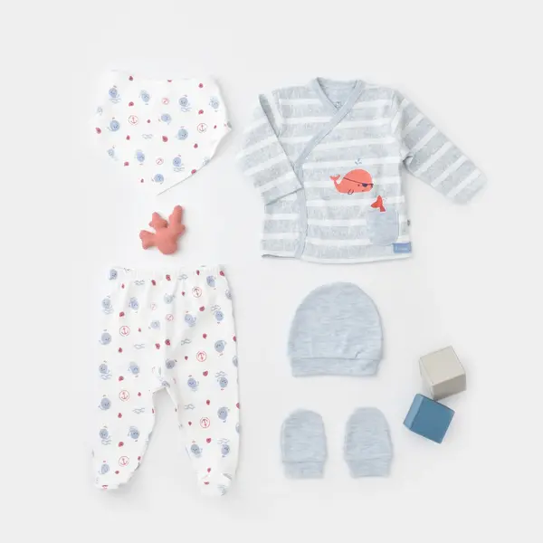 Bibaby Hastane Çıkışı 5li Pirate Finny Mavi Melanj