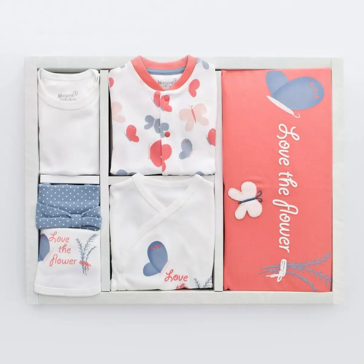 Bibaby Organik Hastane Çıkışı 10lu Wild Flowers Coral