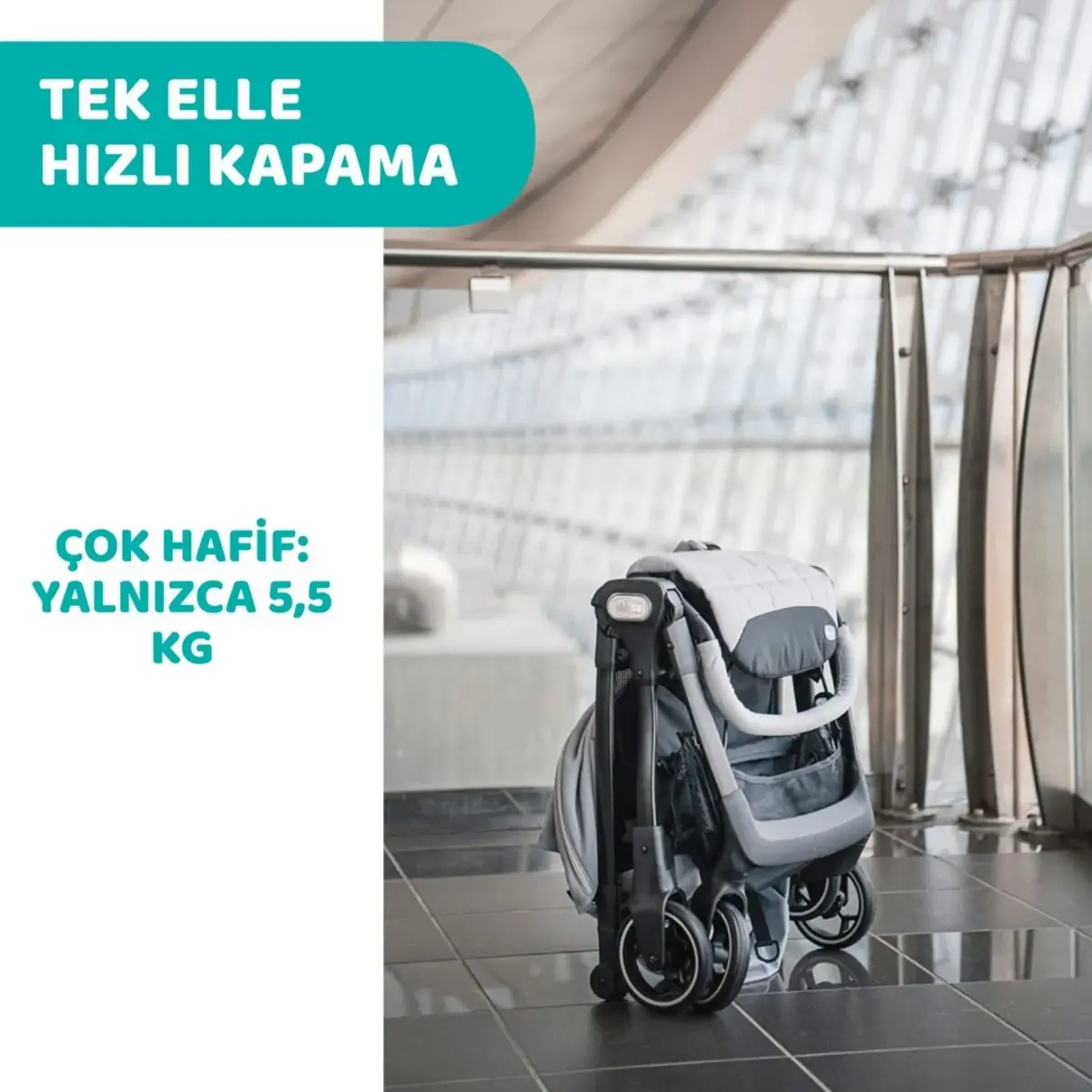 Chicco We Bebek Arabası Cool Grey