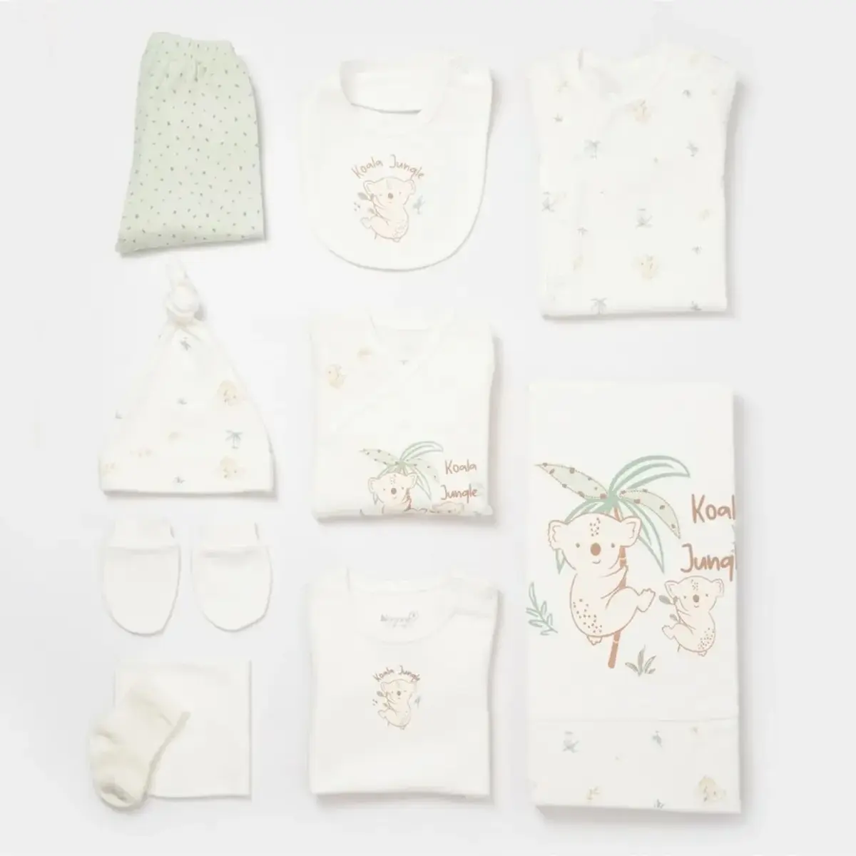 Bibaby Organik Hastane Çıkışı 10lu Koala Jungle Mint