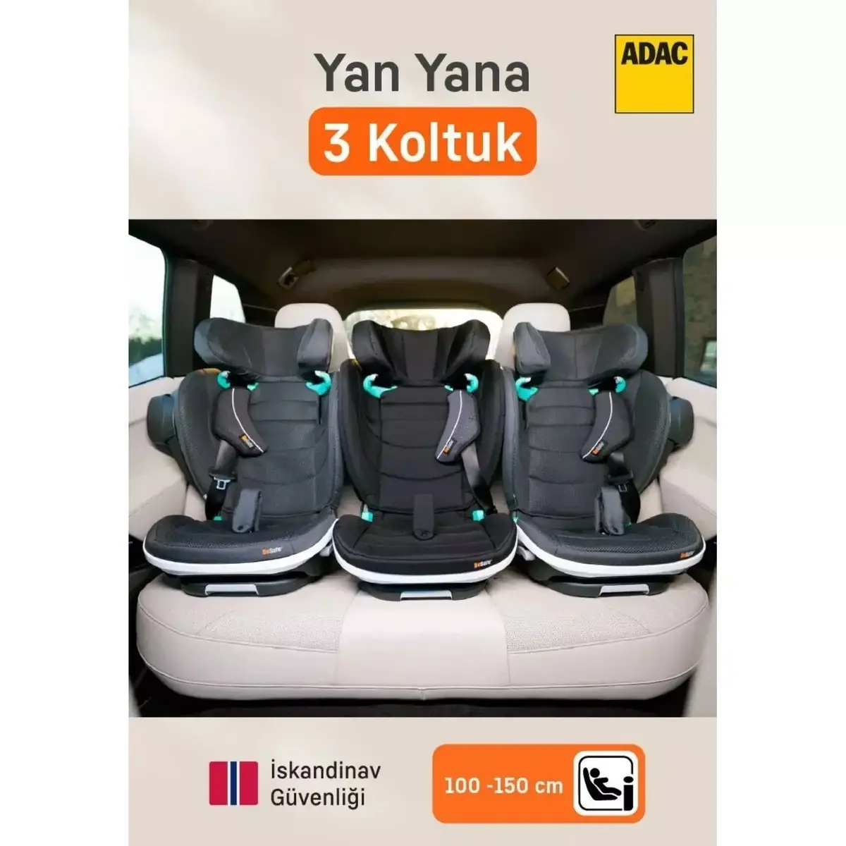 Besafe Izi Flex Fix 2 I-Size Oto Koltuğu 15-36 Kg Anthracite Mesh
