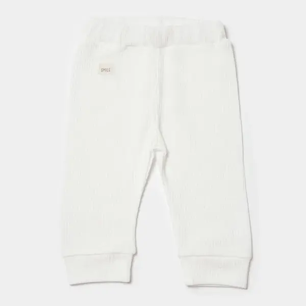 Bibaby Organik Pantolon Waffle Smile Ekru