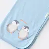 Bibaby Organik Battaniye Hello New Penguins Mavi