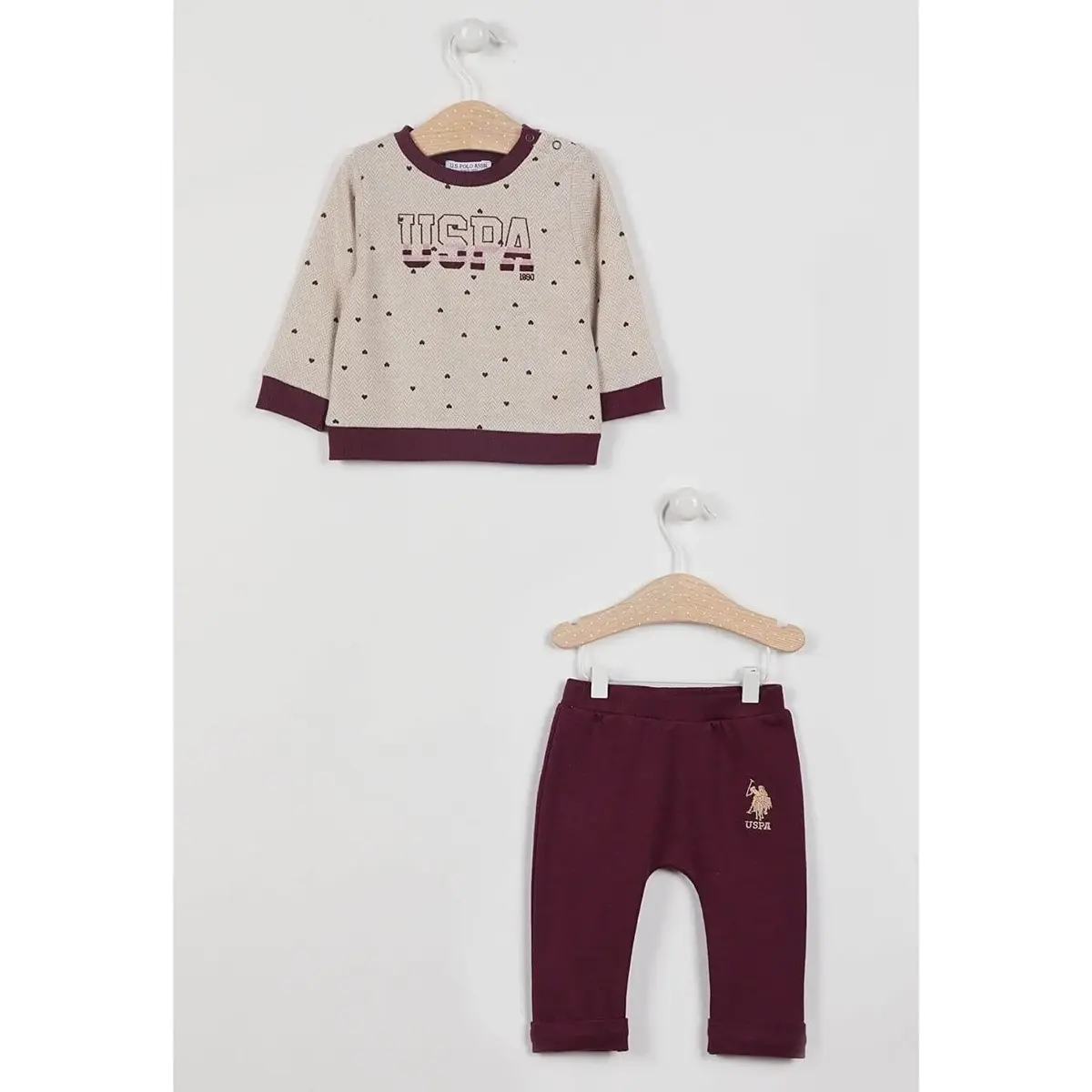 U.S. Polo 2li Takım Bej