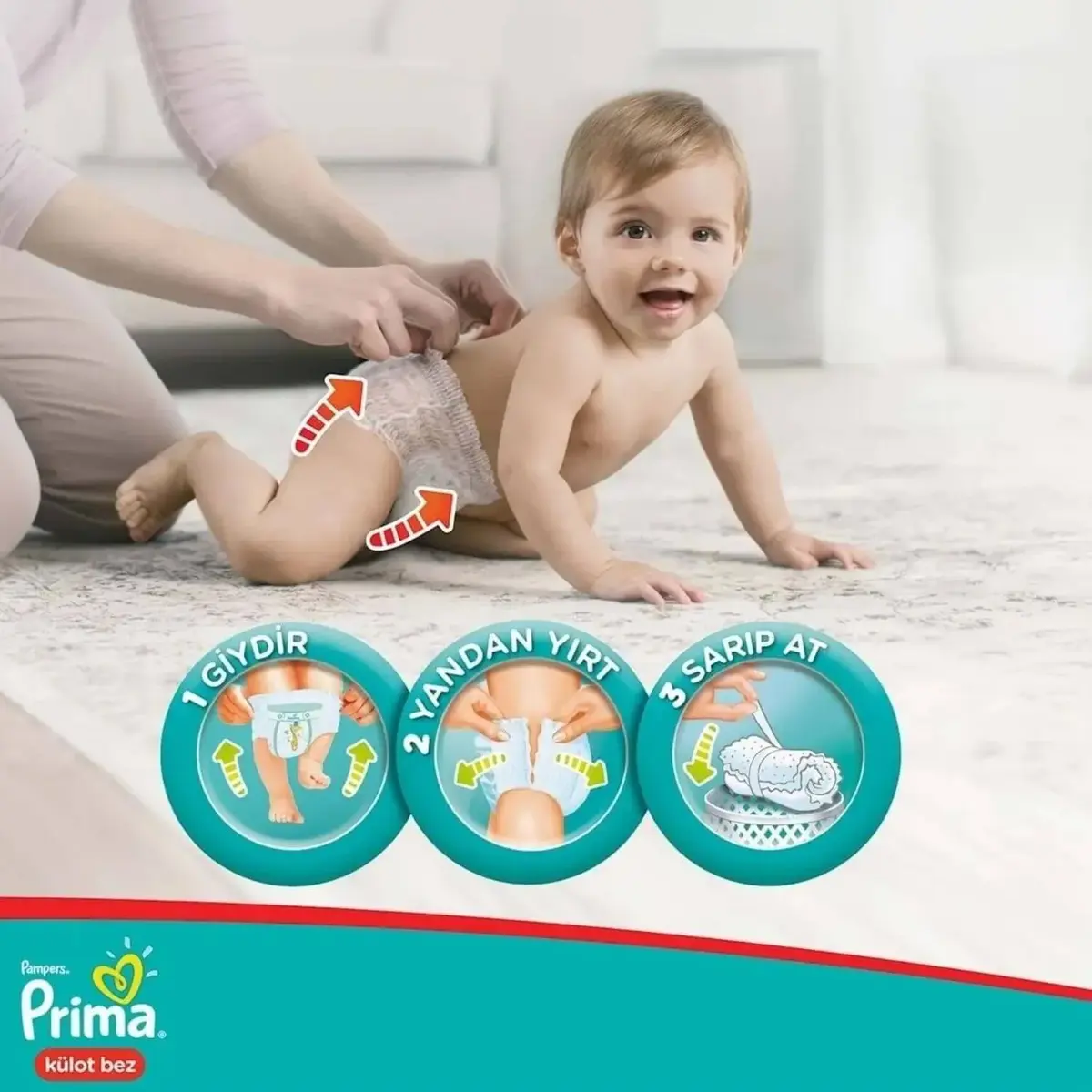 Prima Pants Külot Bebek Bezi 4 Beden Maxi 9-15 Kg 46lı Jumbo Paket