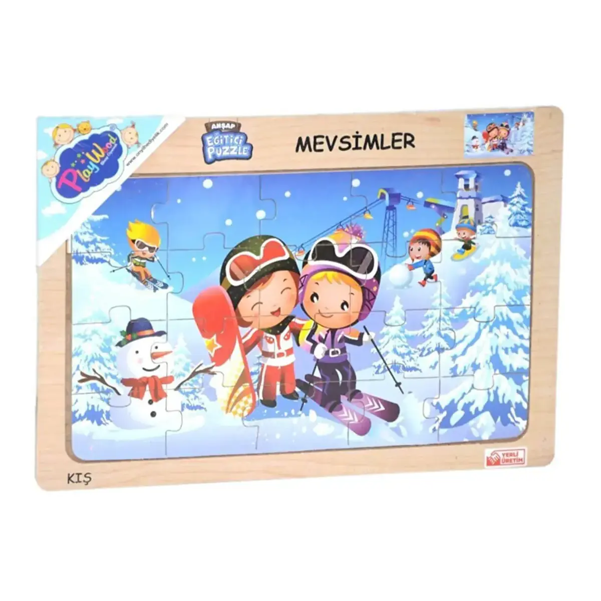 Playwood Ahşap Eğitici Puzzle Mevsimler