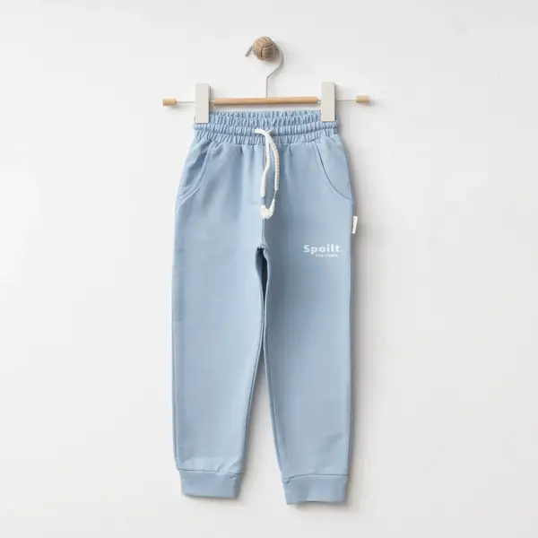 Bebolly Eşofman Altı Spoilt Baskılı Mavi