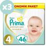 Prima Premium Care Bebek Bezi 4 Beden Maxi 9-14 Kg 46li Ekonomik Paket x3