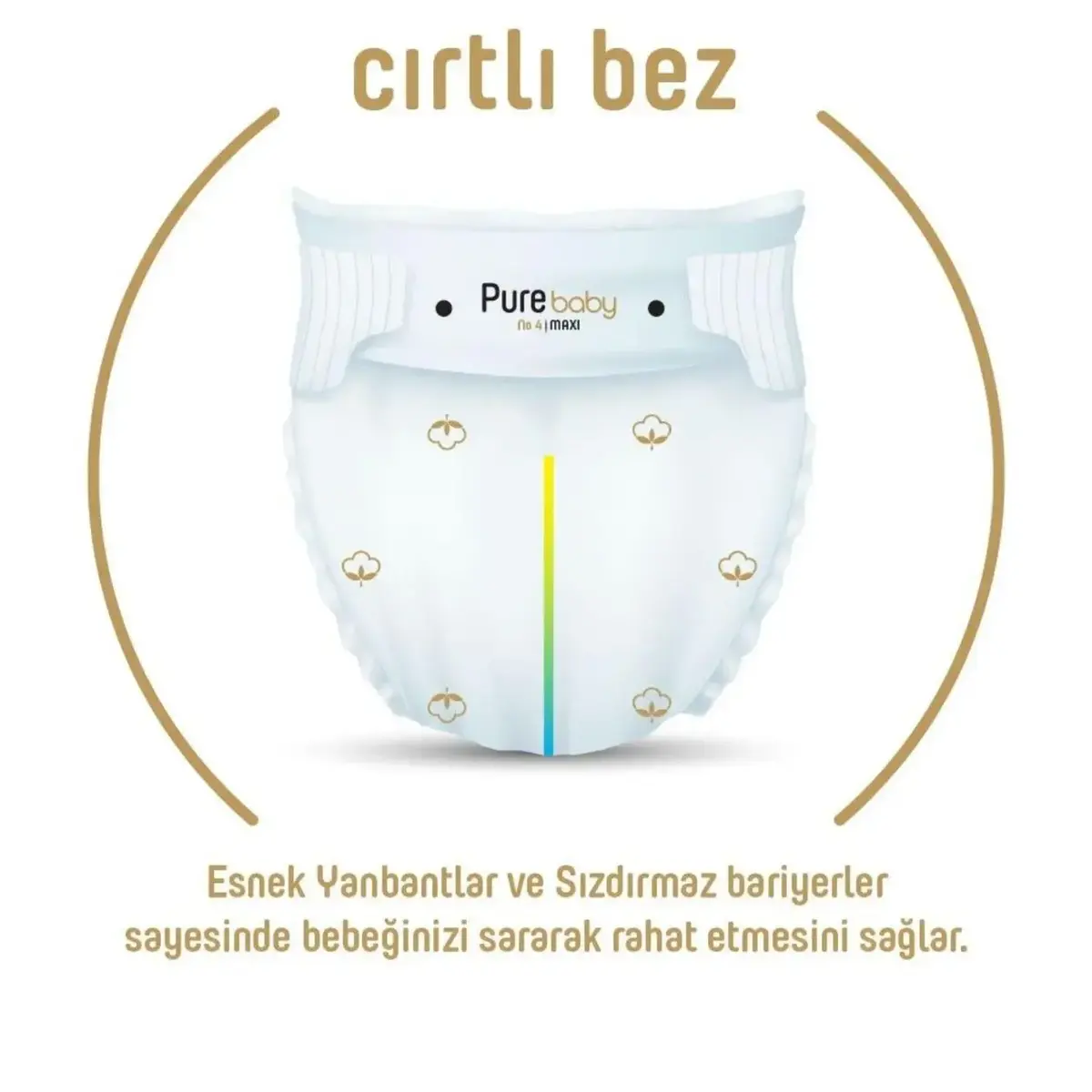 Pure Baby Organik Bebek Bezi 5 Beden Junior 76lı Islak Mendil Hediyeli