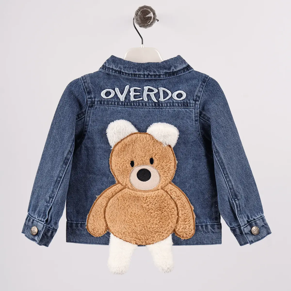 Overdo Ceket Ayıcık Nakışlı Kot