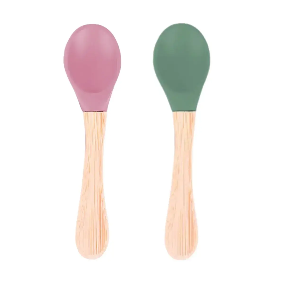 BM Care Bambu Mama Kaşığı Pembe-Yeşil