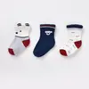 Bibaby Organik Çorap Soket 3lü Papyonlu Koala Lacivert