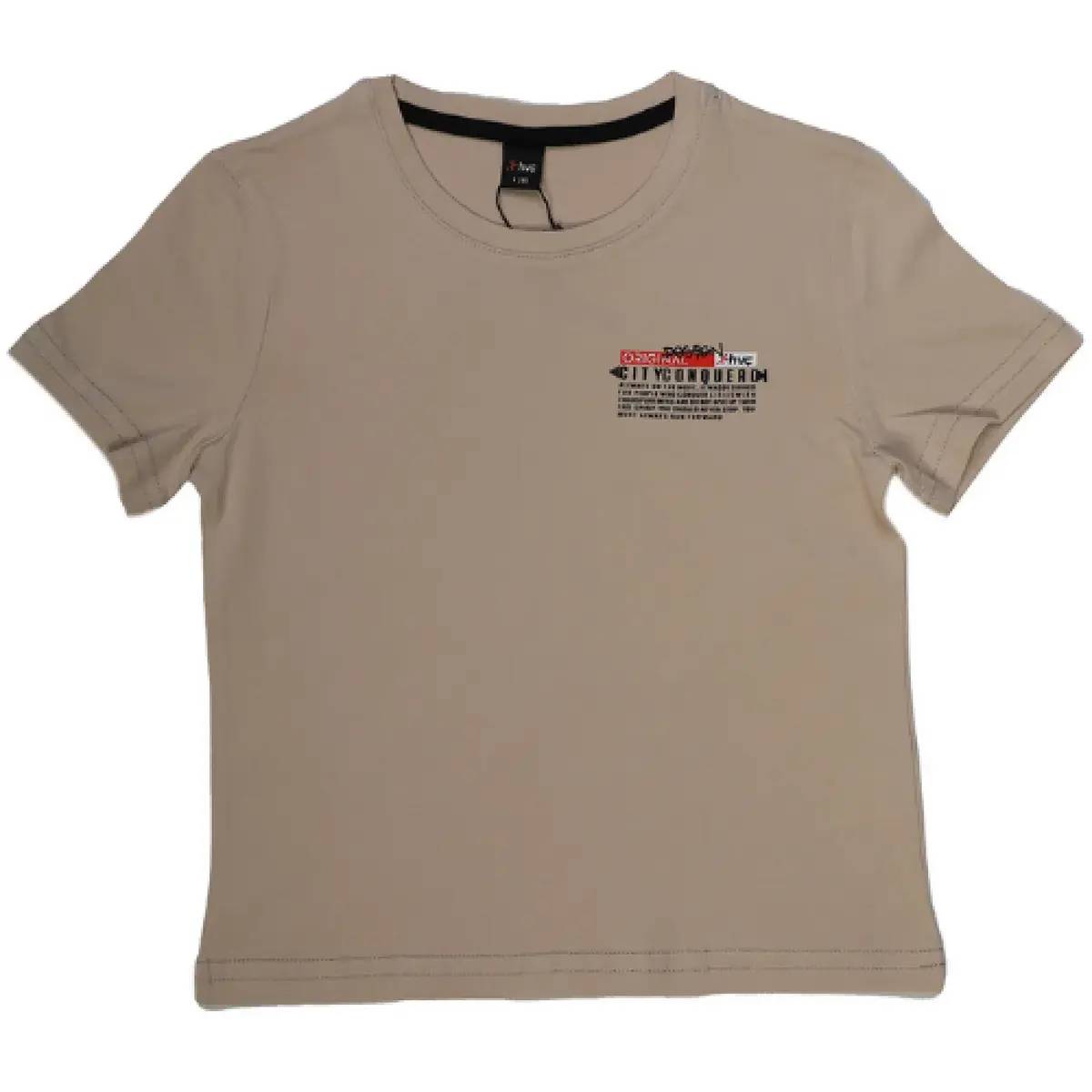 Hvc T-Shirt Orijinal Baskılı Kahverengi
