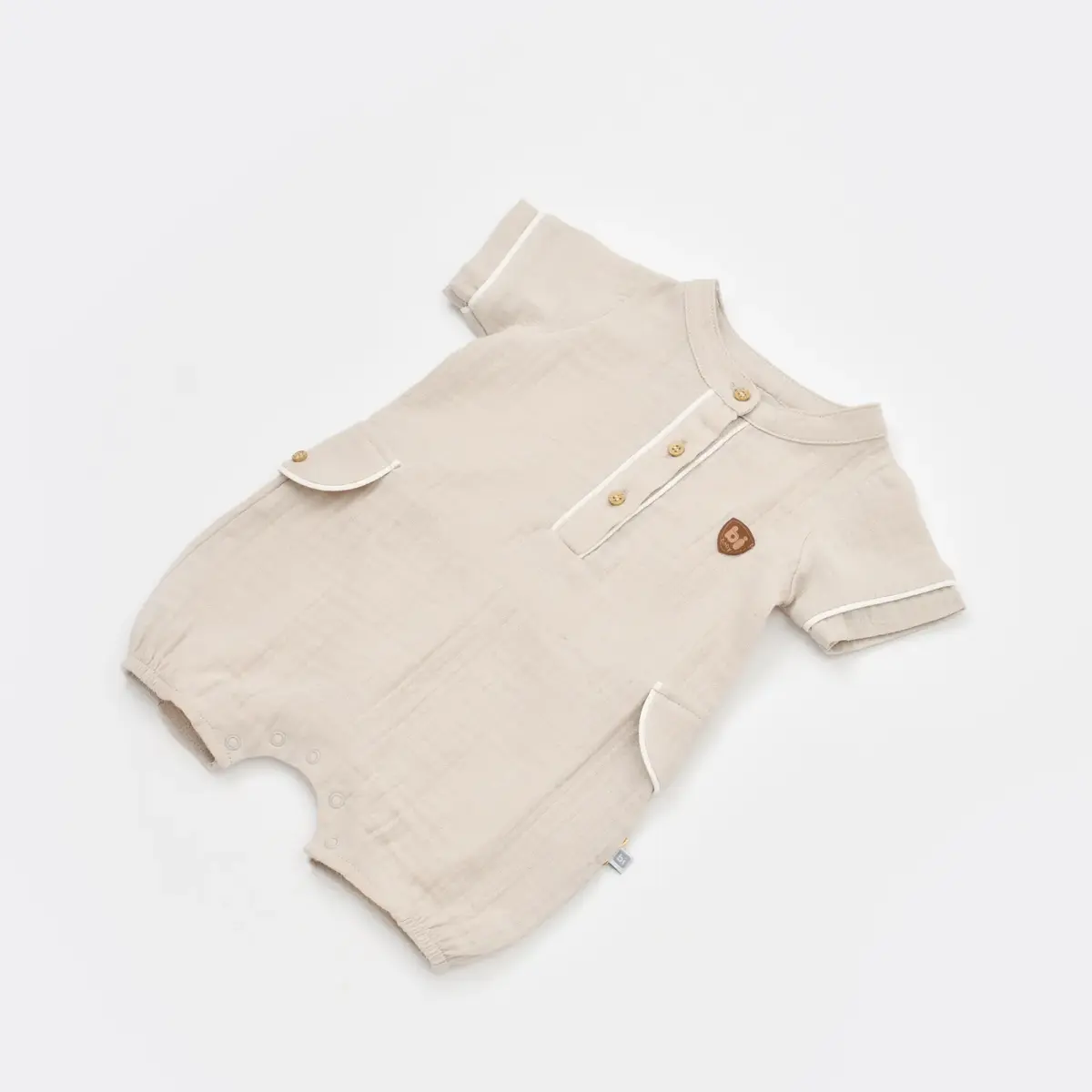 Bibaby Tulum Şortlu Müslin Maestro Bej