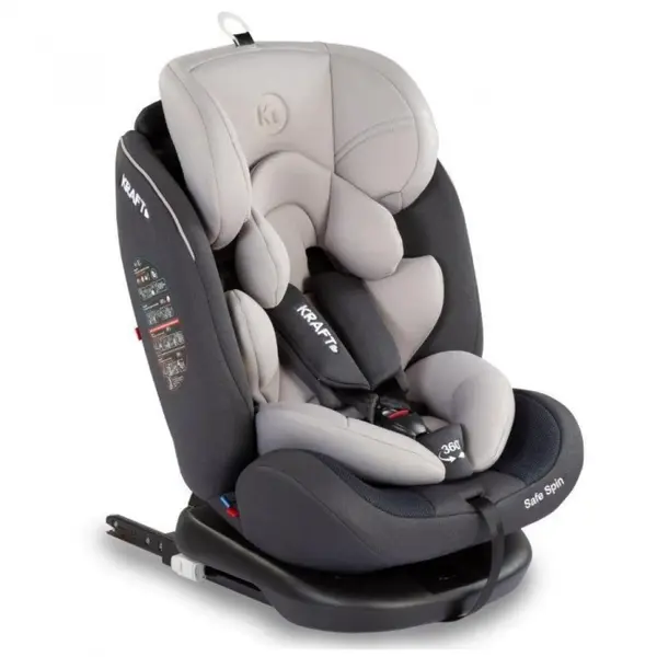 Kraft Safe Spin Oto Koltuğu 0-36 Kg Light Grey
