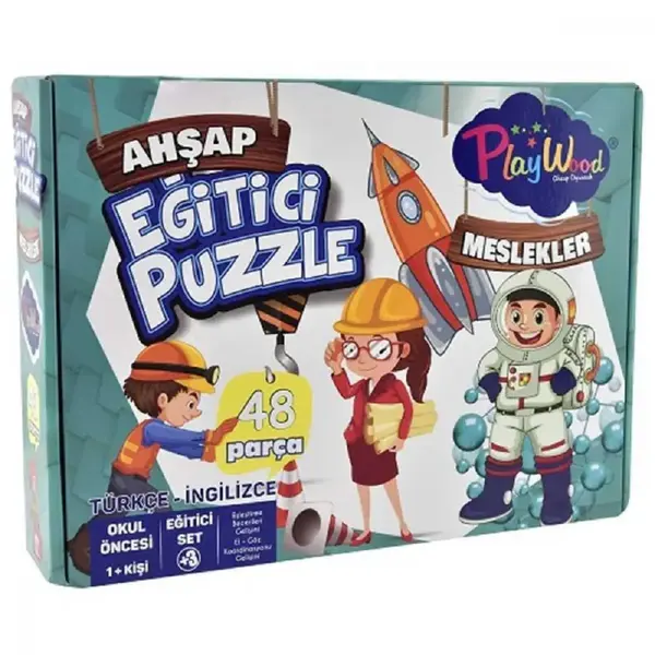 Playwood Eğitici Ahşap Puzzle Meslekler
