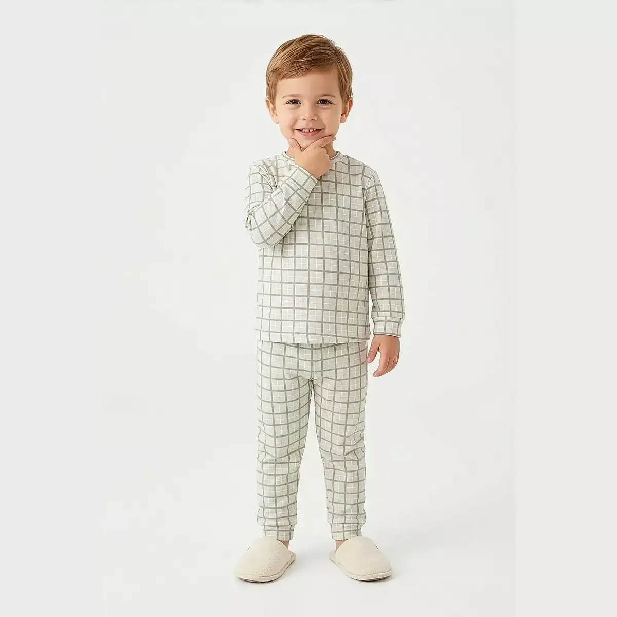Ella Bonna Pijama Takımı Yeşil Çizgi