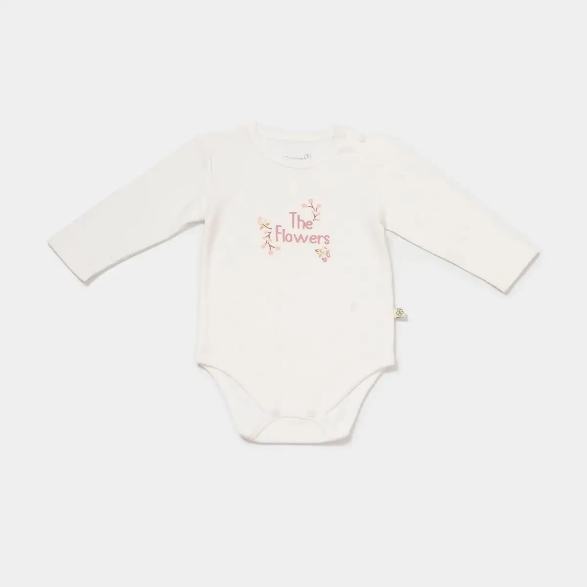 Bibaby Organik Tulum Takımı Tüllü The Flowers Ekru - Pembe