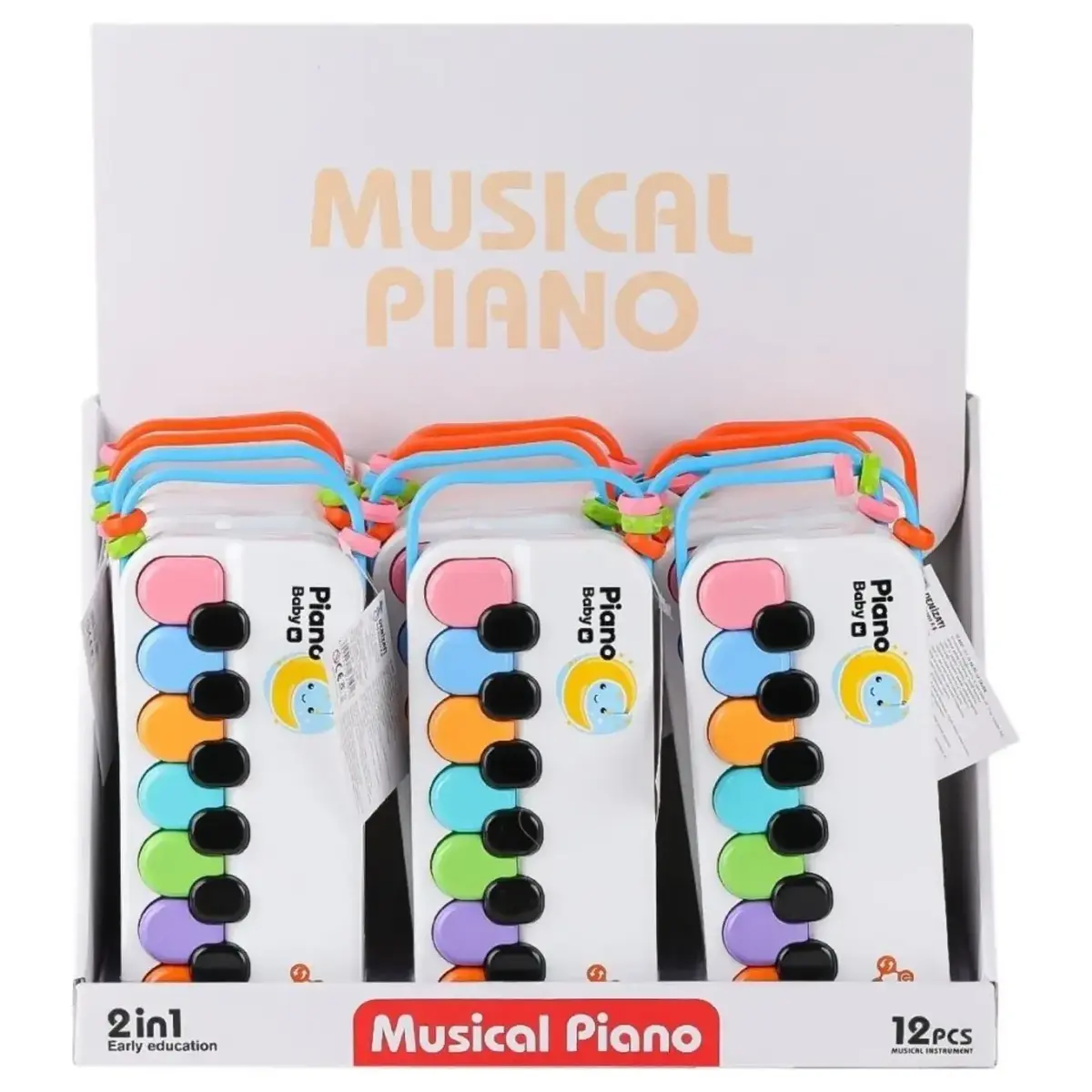 Dısplayde Renkli Beyaz Piano