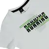 Hvc T-Shirt Run Baskılı Beyaz - Yeşil