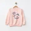 Bebolly Sweatshirt Hello Sunday Ayıcıklı Baskılı Pudra