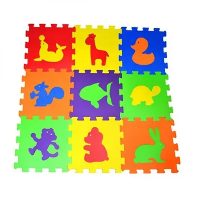 Eva Puzzle Oyun Matı Hayvanlar 7 mm 33X33 cm