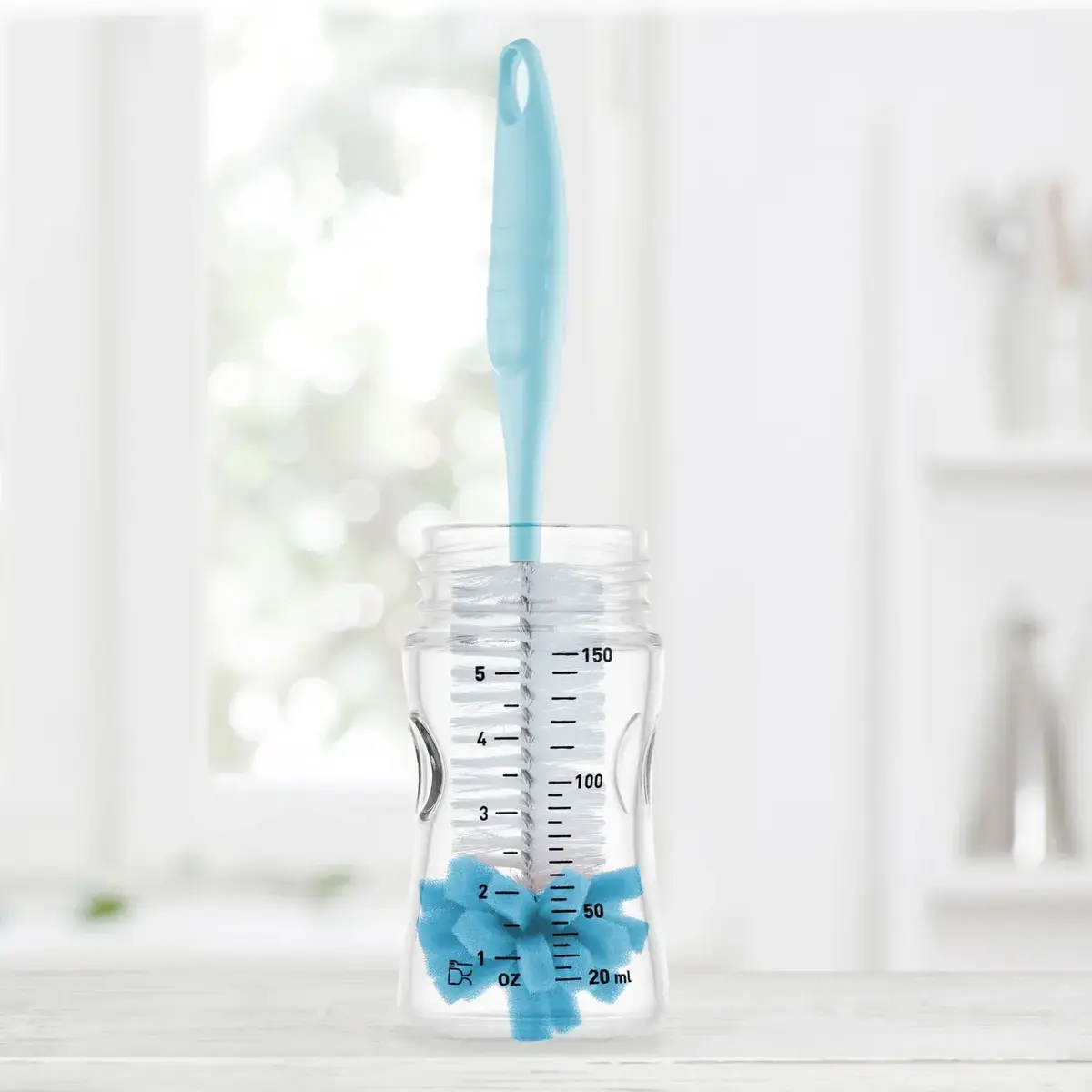 Babyjem Süngerli Biberon Temizleme Fırçası Mavi