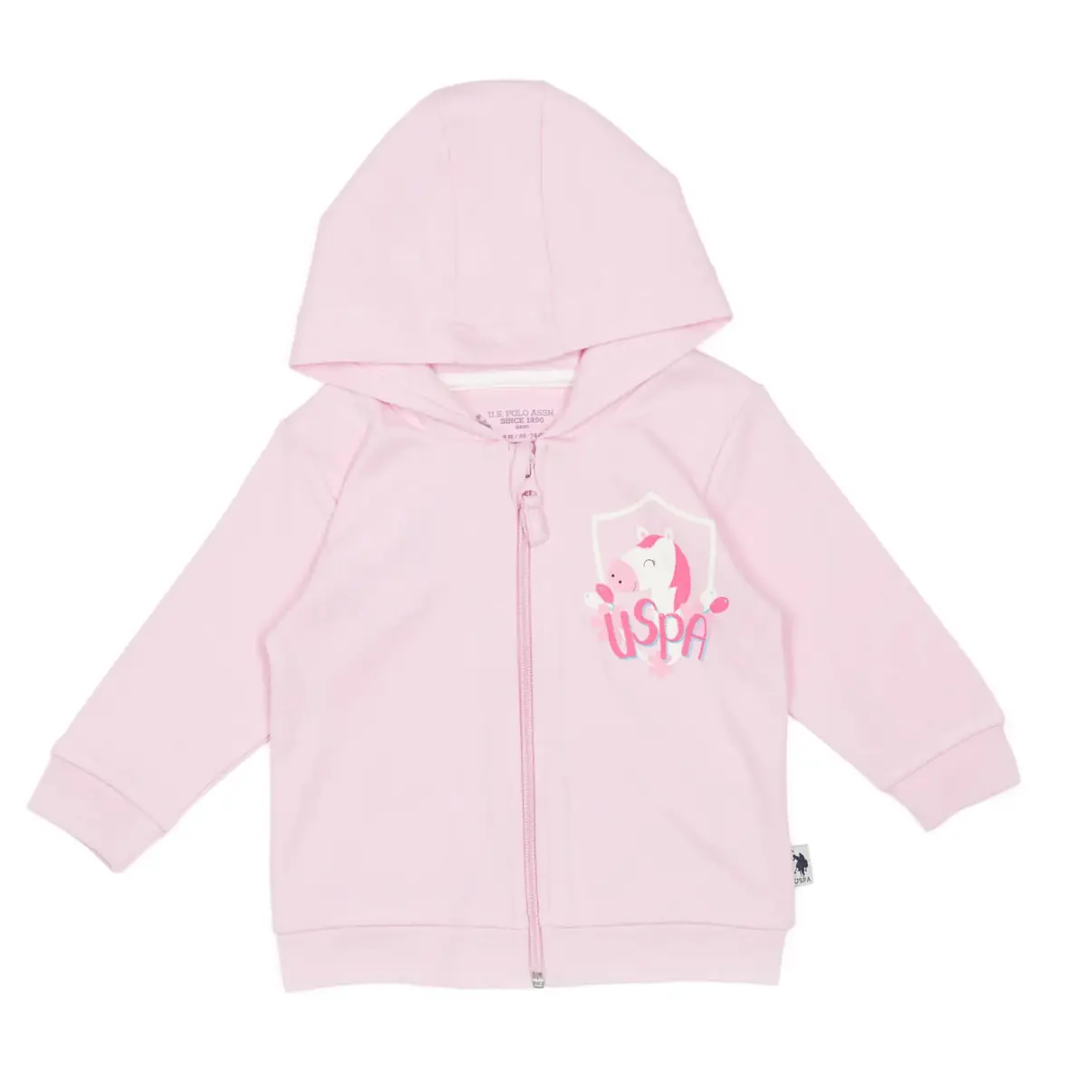U.S Polo Hırka Kapüşonlu Toz Pembe