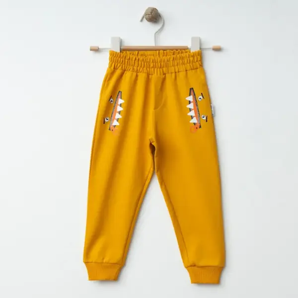 Winimo Eşofman Altı Canavar Baskılı Hardal