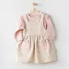 Andy Wawa Elbise Takım Baby Casual Bej -  Pembe