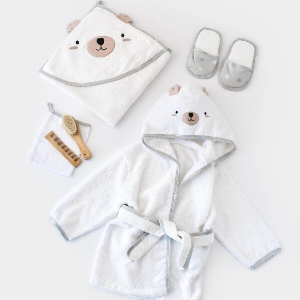 Bibaby Organik Bornoz Takımı Kutulu Hug Me Bear Yeşil