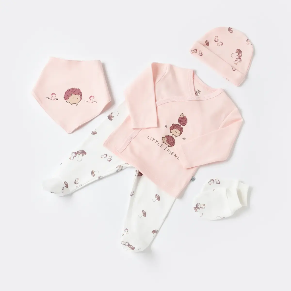 Bibaby Hastane Çıkışı 5li Bonny Mushroom Pembe