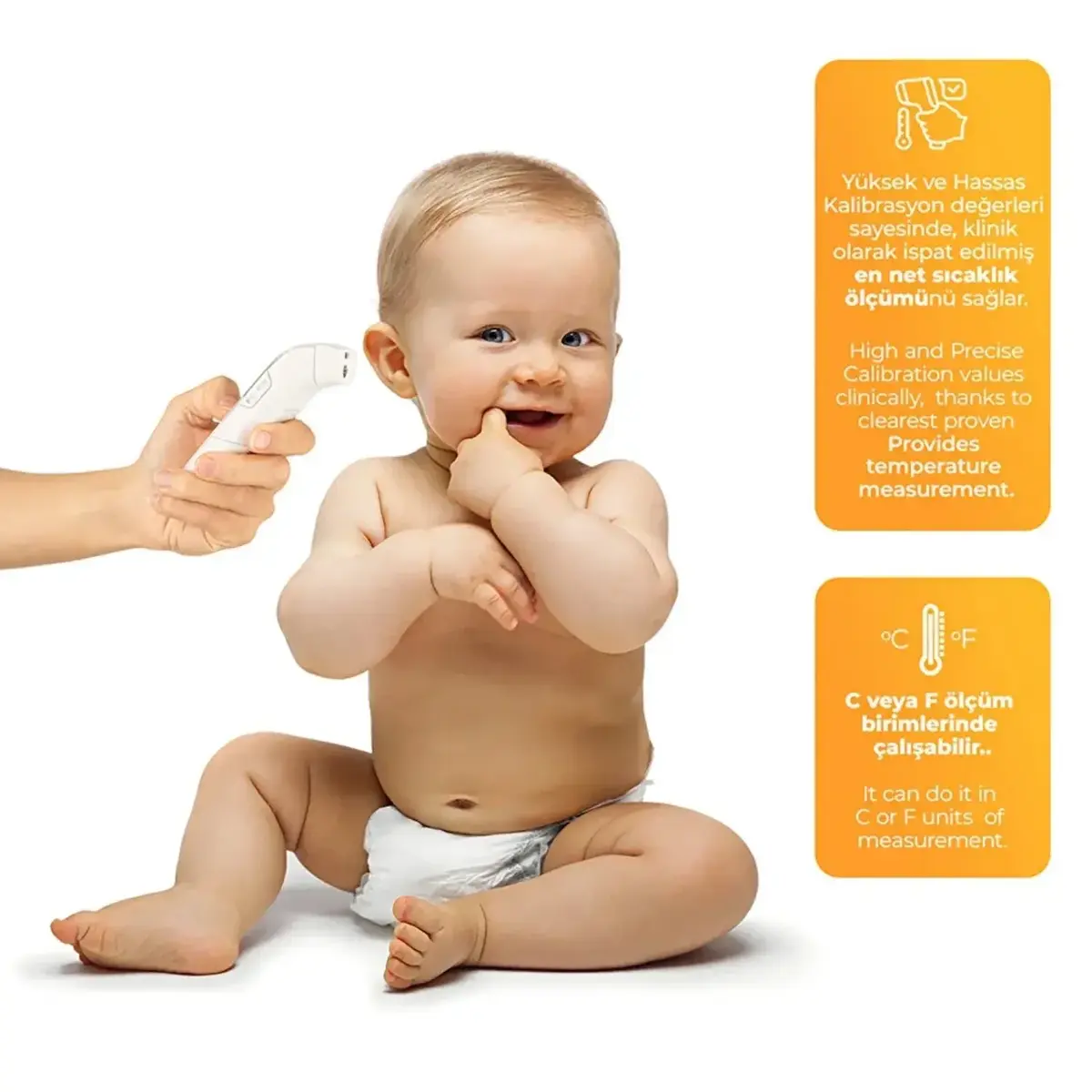 Kanz Dijital Temassız Alından Ateş Ölçer