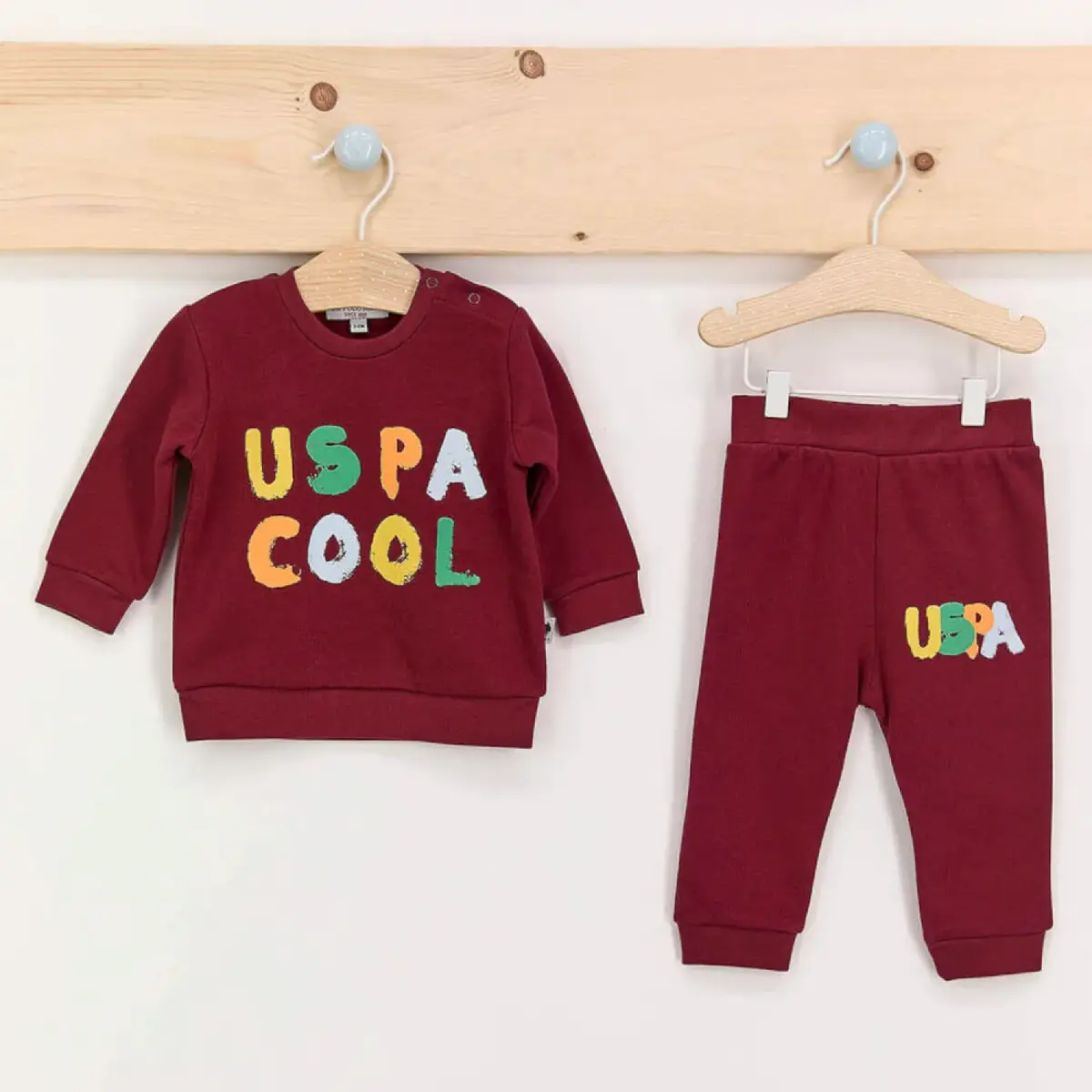 U.S. Polo 2li Takım Uzun Kol Bordo