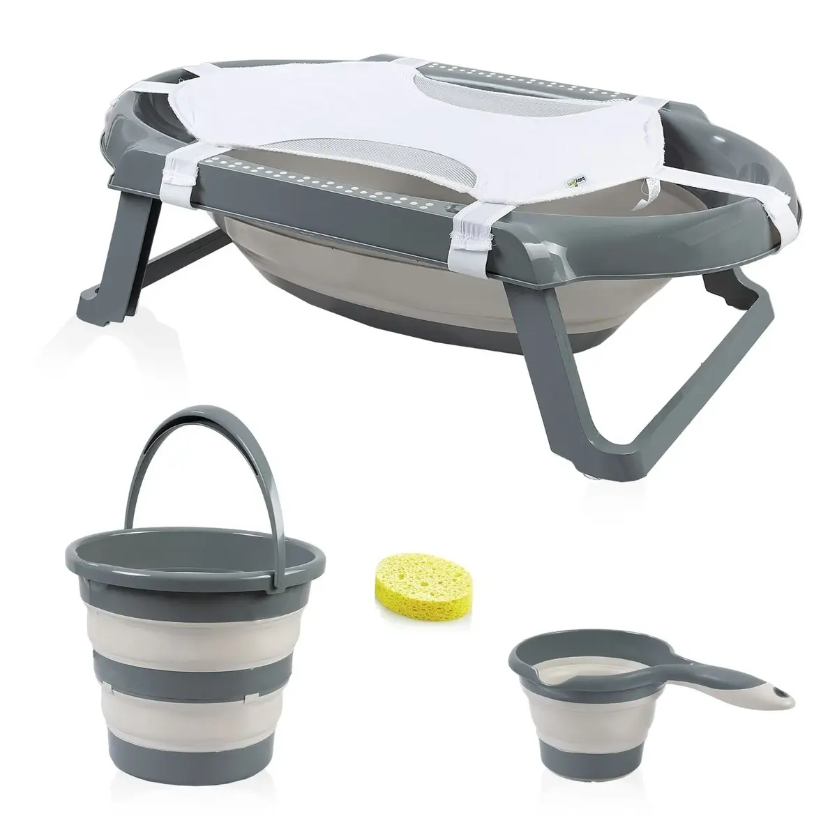 Babyjem Katlanır Banyo Seti 5li Yeni Antrasit 