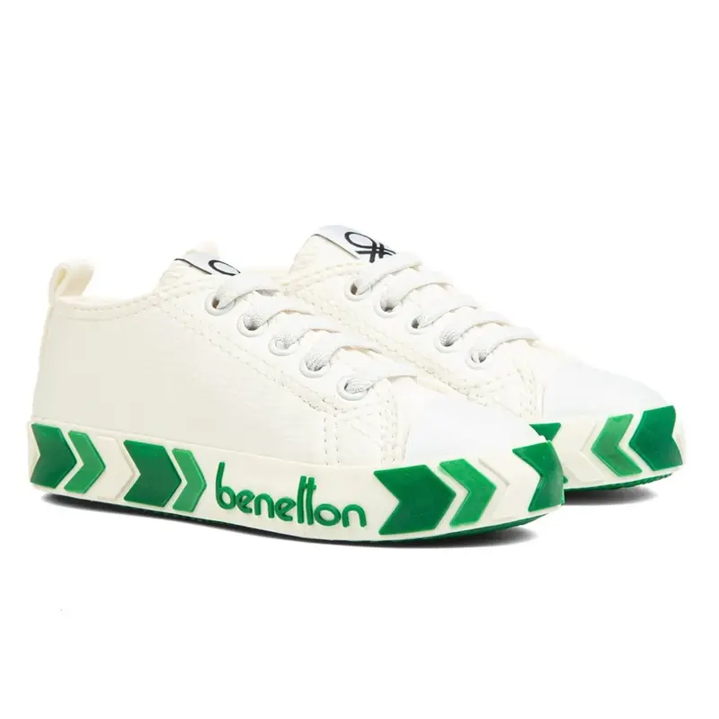 Benetton Ayakkabı Spor Beyaz - Yeşil