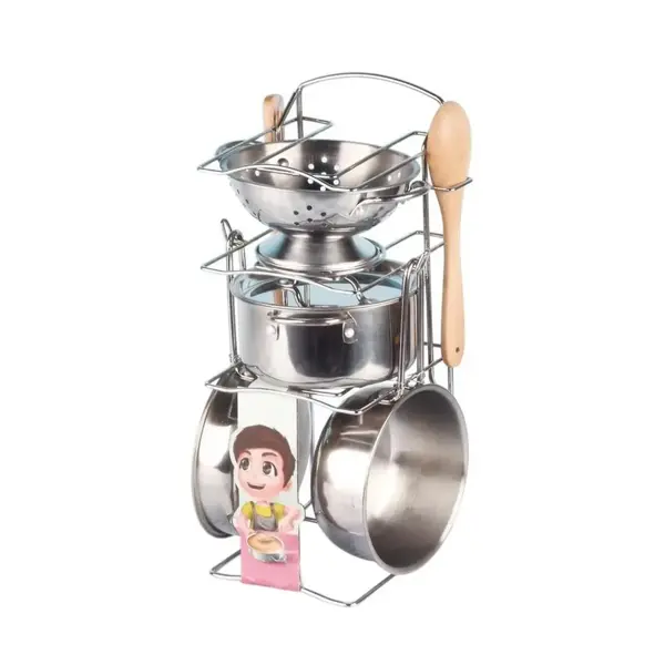 Vardem Raflı Çelik Tencere Tava Seti 8 Parça 