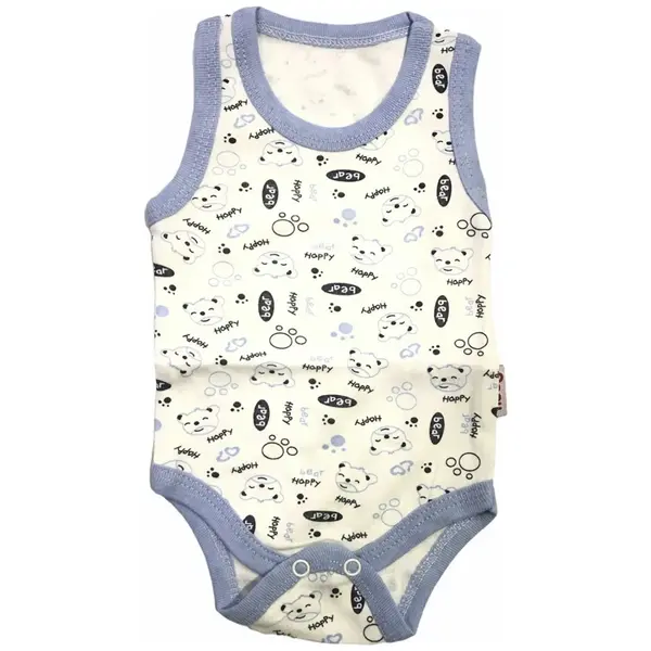 Rany Baby Atlet Body Desenli İnterlok Mavi