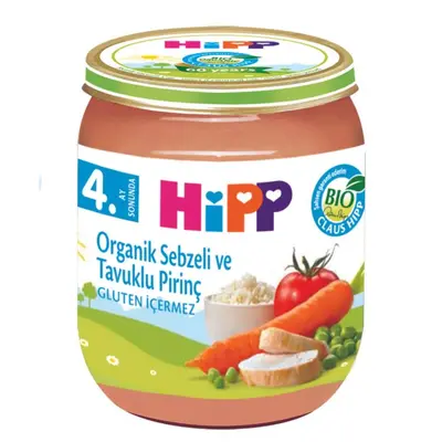 Hipp Organik Sebzeli ve Tavuklu Pirinç 125 gr
